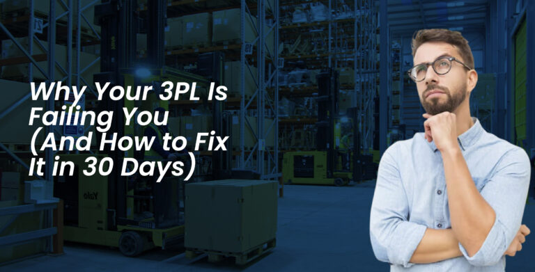 Warehouse fulfillment operation with workers and inventory, illustrating common 3PL issues and solutions for eCommerce logistics optimization